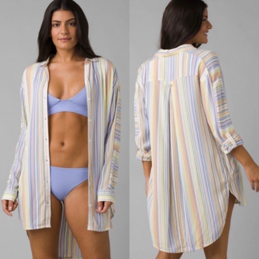 NWT Prana Scheena Tunic Button Down Lightweight Shirt